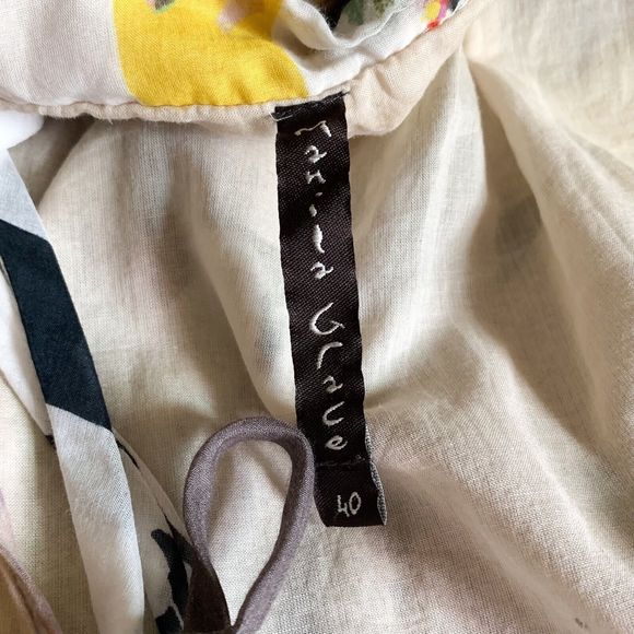 Manila Grace Short Sleeve Maxi Dress size 40 US 6 Open Back Abstract Tropical - Picture 8 of 10